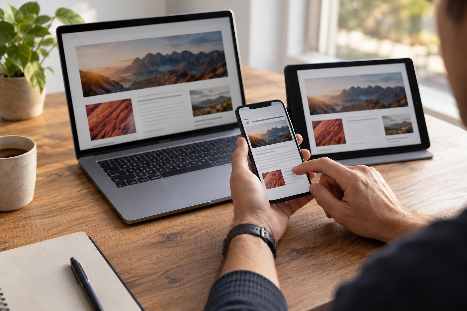 Redaktionelle Aufnahme zum Google-Update: Mobile-Friendly: Der kleine Bildschirm wird zum Normalfall