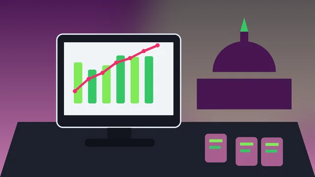 Individuelle SEO-Illustration für Unternehmen in Dresden mit Frauenkirche und Elbufer und Analyse-Dashboard