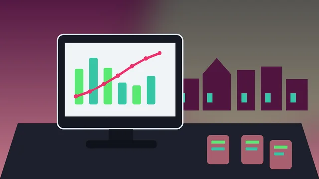 Individuelle SEO-Illustration für Unternehmen in Hanau mit Brüder-Grimm-Silhouette und Main und Analyse-Dashboard