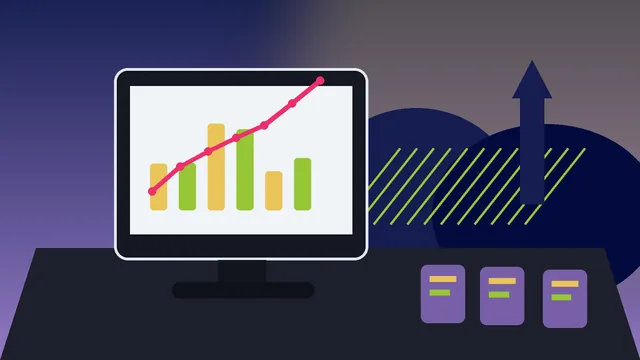 Individuelle SEO-Illustration für Unternehmen in Heilbronn mit Neckar und Weinberge und Analyse-Dashboard