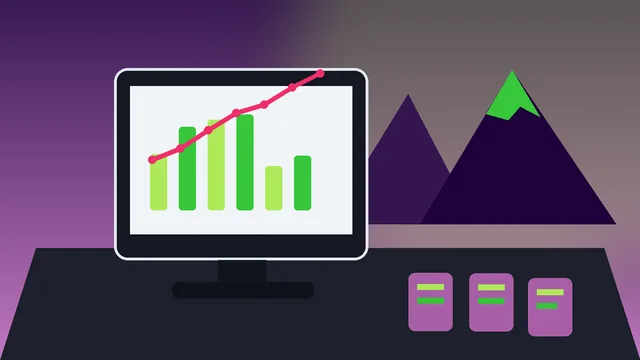 Individuelle SEO-Illustration für Unternehmen in München mit Frauenkirche und Alpenlinie und Analyse-Dashboard
