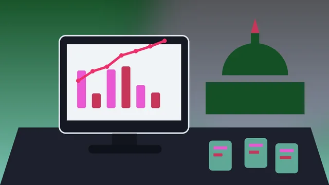 Individuelle SEO-Illustration für Unternehmen in Potsdam mit Schlosskuppel und Havelseen und Analyse-Dashboard