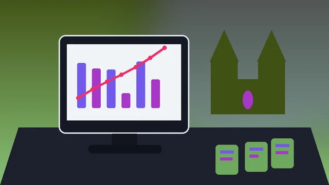 Individuelle SEO-Illustration für Unternehmen in Ulm mit Ulmer Münster und Donau und Analyse-Dashboard