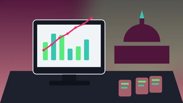 Individuelle SEO-Illustration für Unternehmen in Wiesbaden mit Kurhaus und Neroberg und Analyse-Dashboard