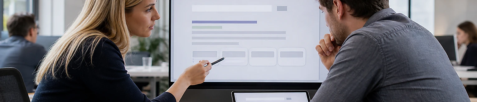 SEA-Team vergleicht kurze Zusatzinformationen einer Suchanzeige auf Monitor und Tablet
