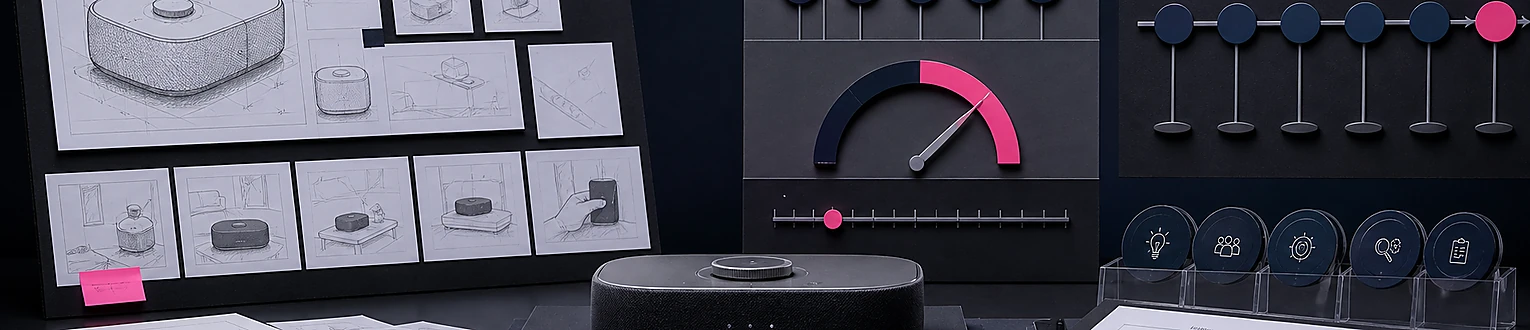 Ein frühes Produktkonzept wird mit Hypothese, neutralem Stimulus, repräsentativer Zielgruppe sowie Verständnis- und Relevanzmessung geprüft