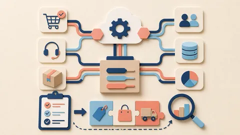 Helle Papercraft-Illustration zum Ratgeber APIs und Middleware planen