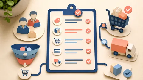 Helle Papercraft-Illustration zum Ratgeber B2B-Onlineshops planen