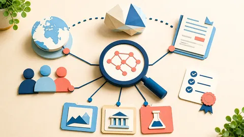 Helle Papercraft-Illustration zum Ratgeber Claude Web Search und Quellen
