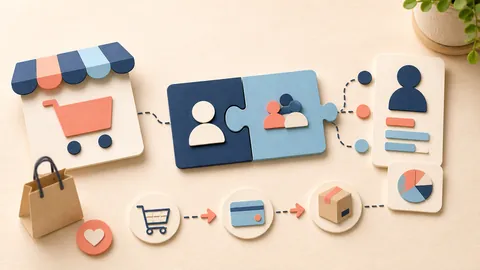 Helle Papercraft-Illustration zum Ratgeber CRM mit dem Shop verbinden