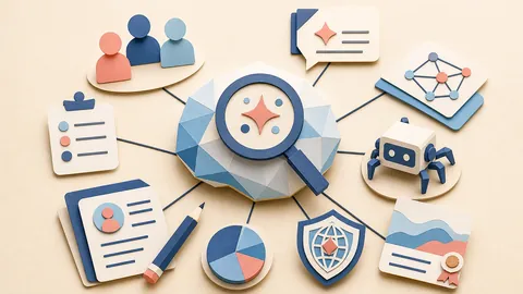 Helle Papercraft-Illustration zum Ratgeber Digital PR für KI-Sichtbarkeit