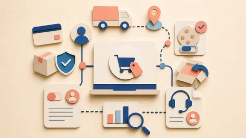 Helle Papercraft-Illustration zum Ratgeber E-Commerce-Tracking einrichten
