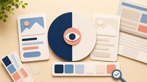 Helle Papercraft-Illustration zum Ratgeber Farbkontraste prüfen