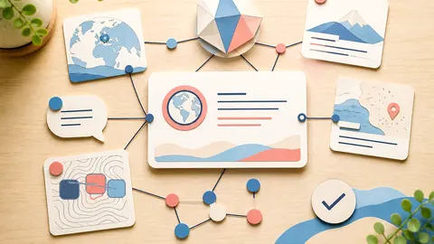 Helle Papercraft-Illustration zum Ratgeber SEO und GEO im Vergleich