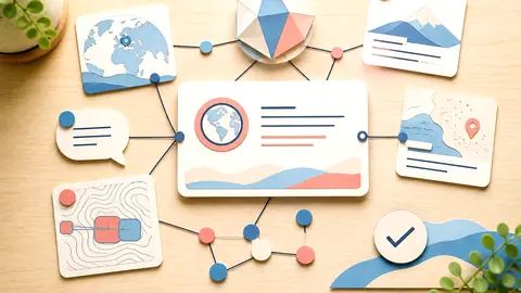 Helle Papercraft-Illustration zum Ratgeber Claude Web Search und Quellen