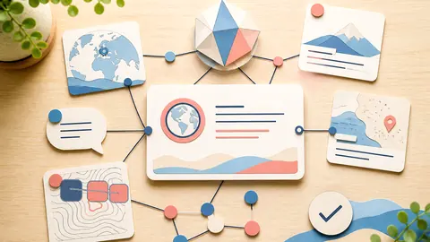 Helle Papercraft-Illustration zum Ratgeber Statistiken mit Kontext publizieren