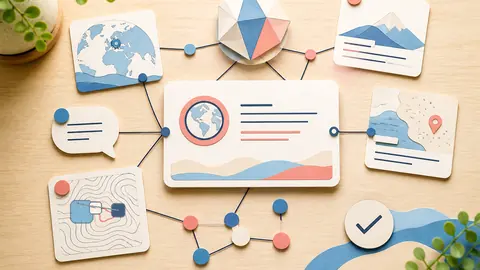 Helle Papercraft-Illustration zum Ratgeber Query Fan-out verstehen