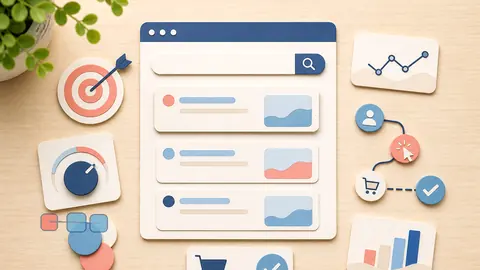 Helle Papercraft-Illustration zum Ratgeber Keyword-Planer richtig nutzen