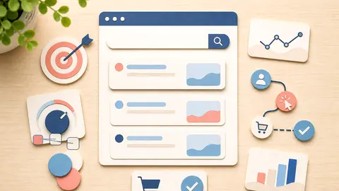 Helle Papercraft-Illustration zum Ratgeber Google Ads Editor nutzen