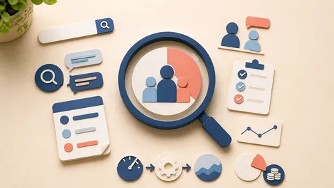 Helle Papercraft-Illustration zum Ratgeber Impression Share analysieren