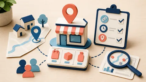 Helle Papercraft-Illustration zum Ratgeber Produkte im Unternehmensprofil