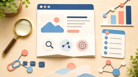 Helle Papercraft-Illustration zum Ratgeber XML-Sitemaps richtig aufbauen