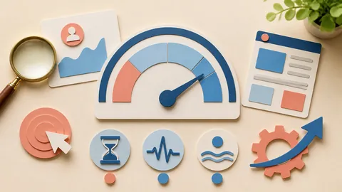 Helle Papercraft-Illustration zum Ratgeber Core Web Vitals verbessern