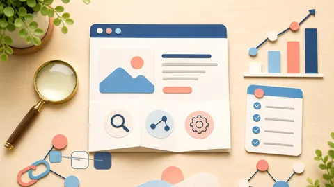 Helle Papercraft-Illustration zum Ratgeber hreflang für internationale Websites