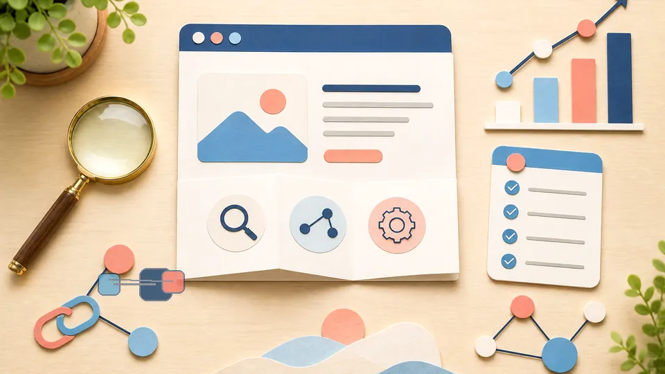 Helle Papercraft-Illustration zum Ratgeber Mobilegeddon und mobile Rankings