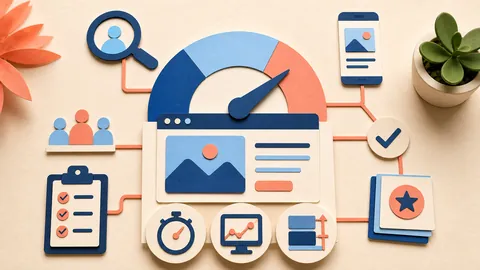 Helle Papercraft-Illustration zum Ratgeber Page Experience und Core Web Vitals