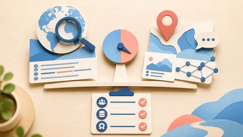 Helle Papercraft-Illustration zum Ratgeber SEO und GEO im Vergleich