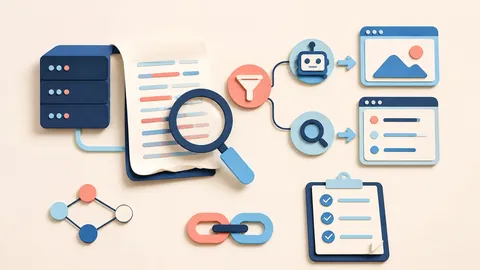 Helle Papercraft-Illustration zum Ratgeber Server-Logfiles für SEO auswerten
