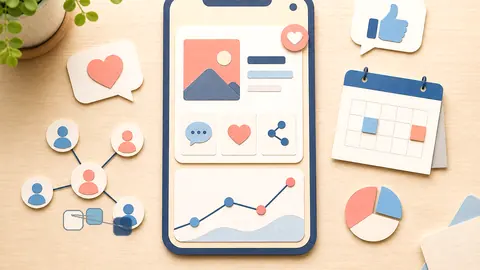 Helle Papercraft-Illustration zum Ratgeber User Generated Content nutzen