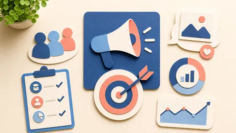 Helle Papercraft-Illustration zum Ratgeber Facebook Ads Grundlagen