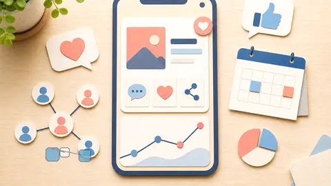 Helle Papercraft-Illustration zum Ratgeber Instagram Business Profil