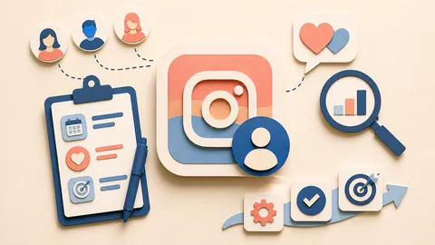 Helle Papercraft-Illustration zum Ratgeber Instagram Business Profil