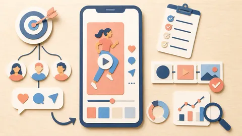 Helle Papercraft-Illustration zum Ratgeber Instagram Reels planen