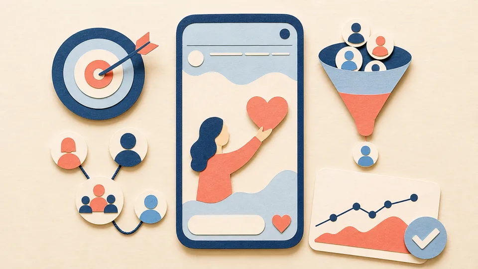 Helle Papercraft-Illustration zum Ratgeber Instagram Stories mit Mehrwert