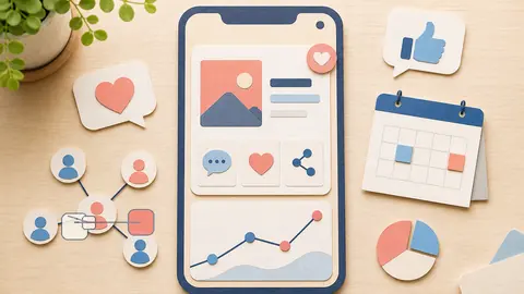 Helle Papercraft-Illustration zum Ratgeber Employee Advocacy aufbauen