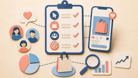 Helle Papercraft-Illustration zum Ratgeber Social Commerce planen