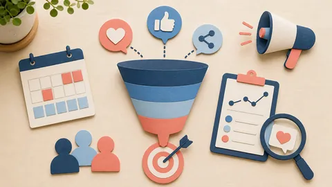 Helle Papercraft-Illustration zum Ratgeber UTM-Parameter für Social Media