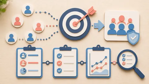 Helle Papercraft-Illustration zum Ratgeber Retargeting verantwortungsvoll planen