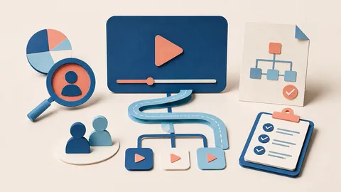 Helle Papercraft-Illustration zum Ratgeber Video SEO und Video-Sitemaps