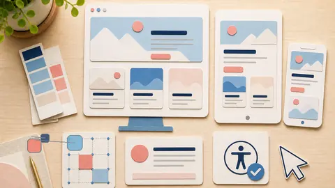 Helle Papercraft-Illustration zum Ratgeber Wireframes sinnvoll einsetzen