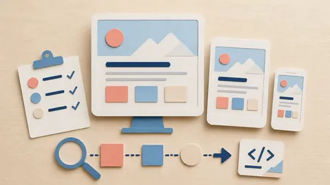 Helle Papercraft-Illustration zum Ratgeber Responsive Webdesign umsetzen