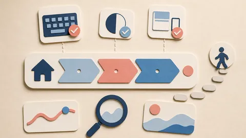 Helle Papercraft-Illustration zum Ratgeber Breadcrumbs gestalten