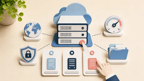 Helle Papercraft-Illustration zum Ratgeber Hosting für Websites auswählen