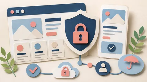 Helle Papercraft-Illustration zum Ratgeber Website-Sicherheit im Design
