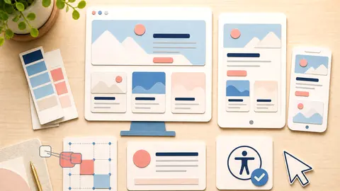 Helle Papercraft-Illustration zum Ratgeber Webdesign-Relaunch mit SEO